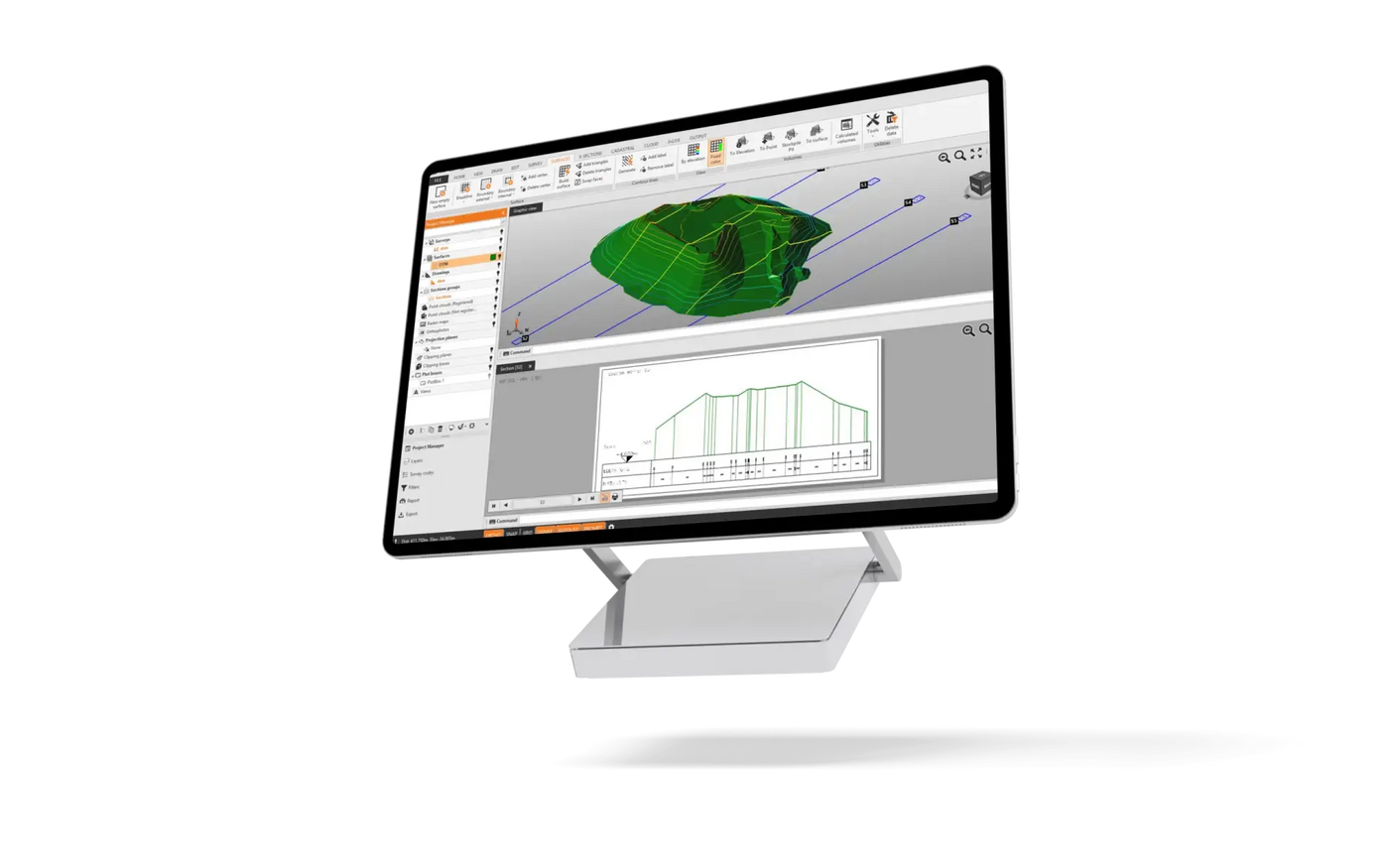 X-PAD Fusion Software auf dem Tablet